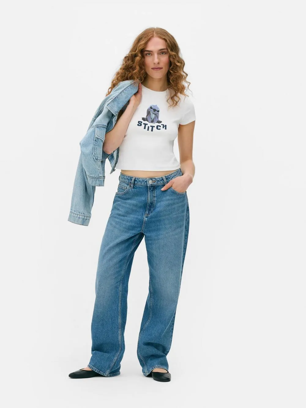 Kurzes „Disney Stich“ T-Shirt