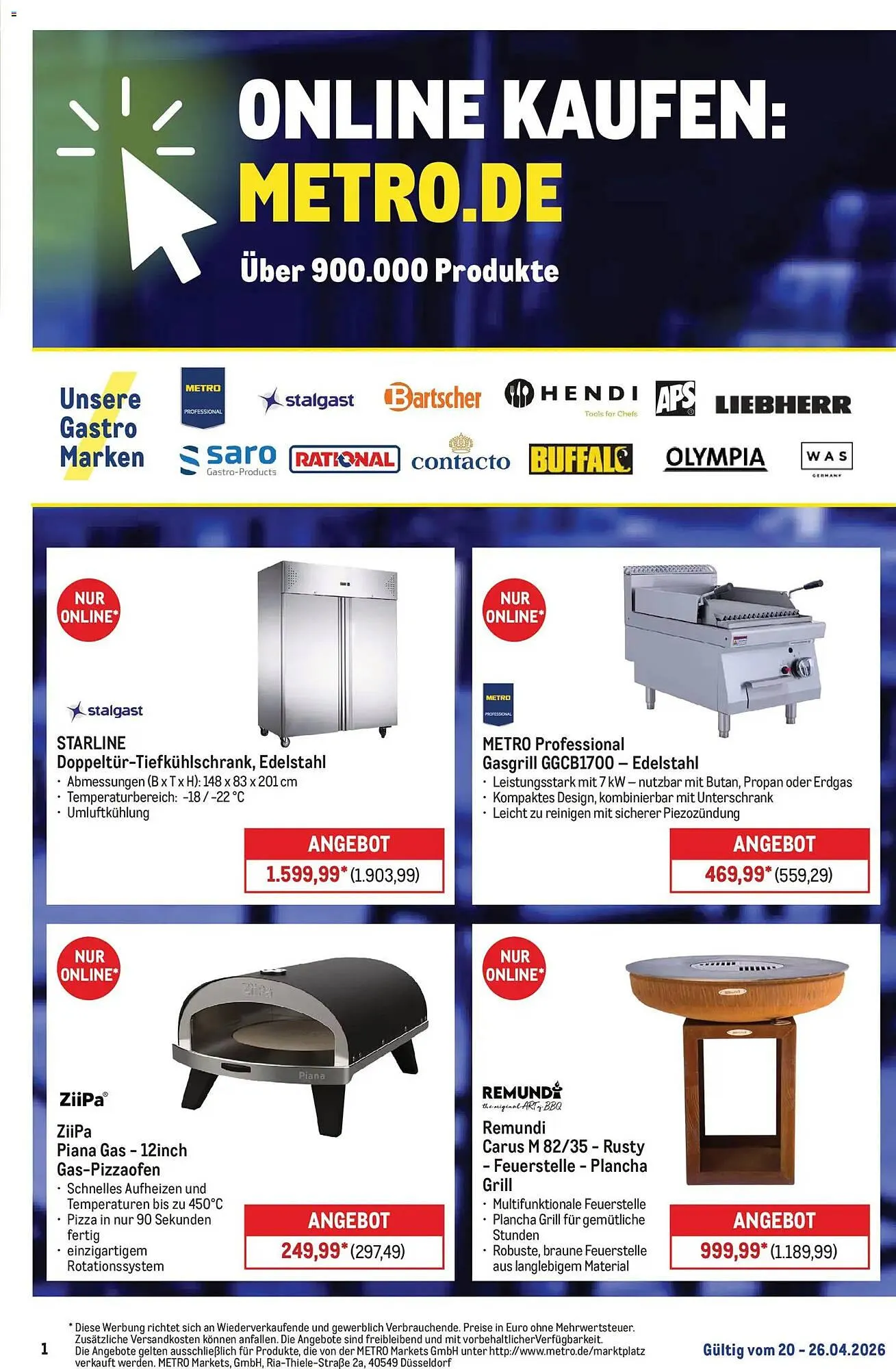 METRO Prospekt von 20. April bis 26. April 2026 - Prospekt seite 1