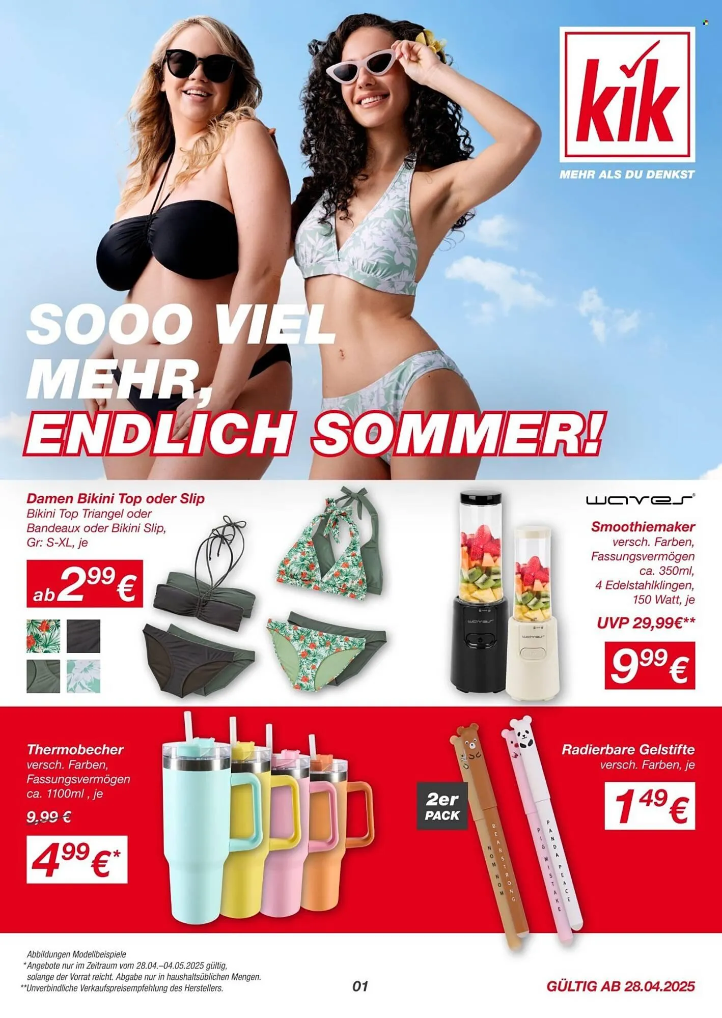 KiK Prospekt von 28. April bis 4. Mai 2025 - Prospekt seite 1