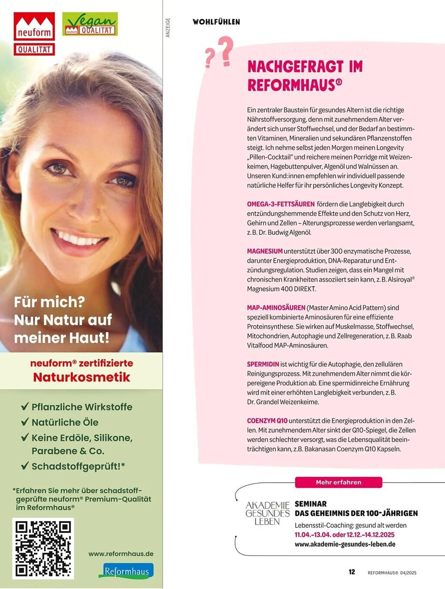 Reformhaus Prospekt von 1. April bis 30. April 2025 - Prospekt seite 12