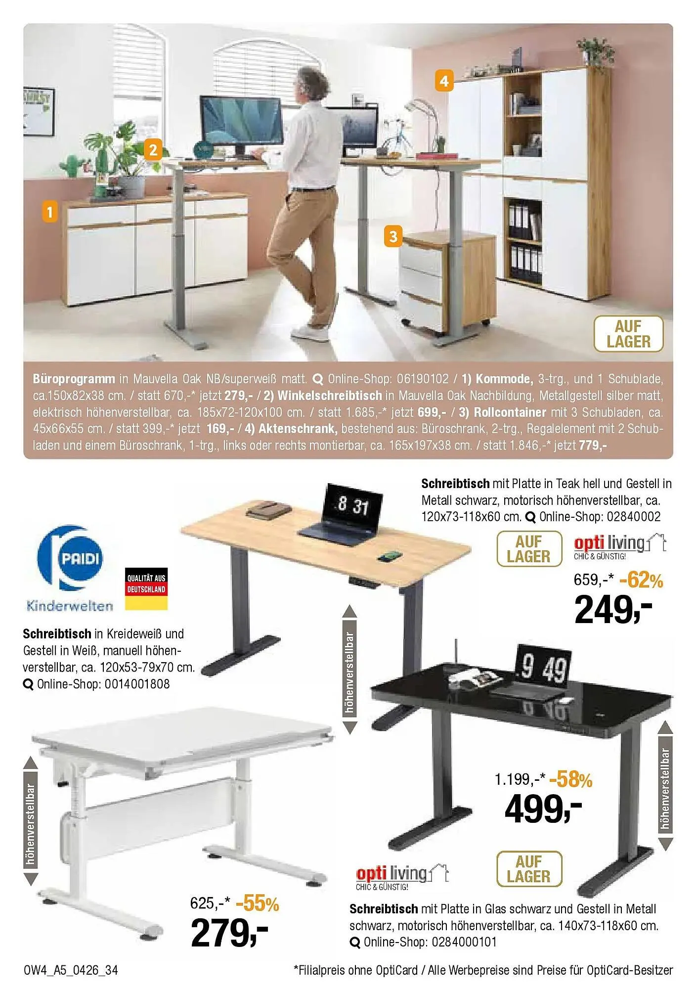 Opti Wohnwelt Prospekt von 1. April bis 18. April 2026 - Prospekt seite 34