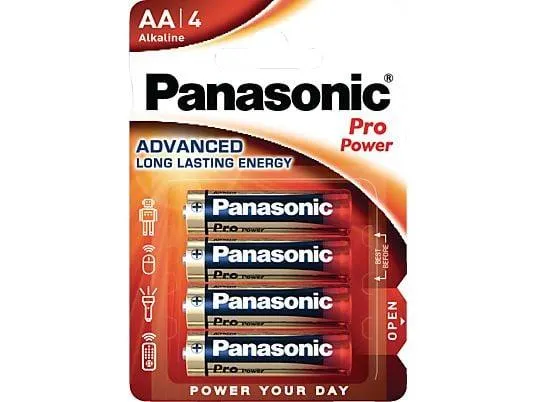 PANASONIC 00235999 LR6PPG/4BP AA Batterie, Alkaline