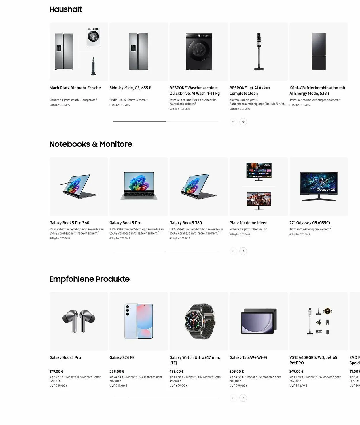 Samsung Aktueller Prospekt von 17. März bis 26. März 2025 - Prospekt seite 3