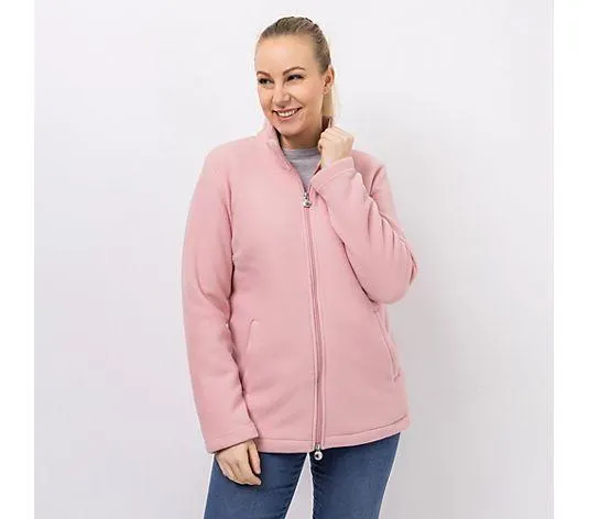 CENTIGRADE Fleecejacke Stehkragen 2-Wege-Reißverschluss Eingrifftaschen