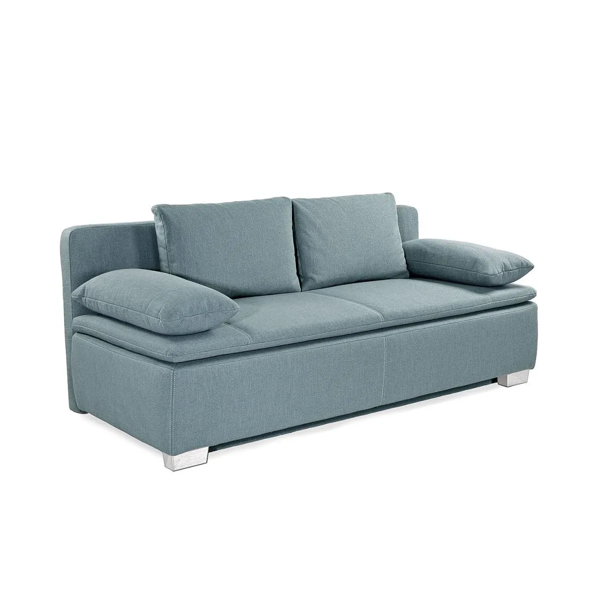 Schlafsofa PAUL 85 x 202 cm Stoffbezug türkis