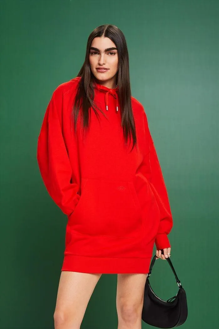 Vestido de sudadera oversize con capucha