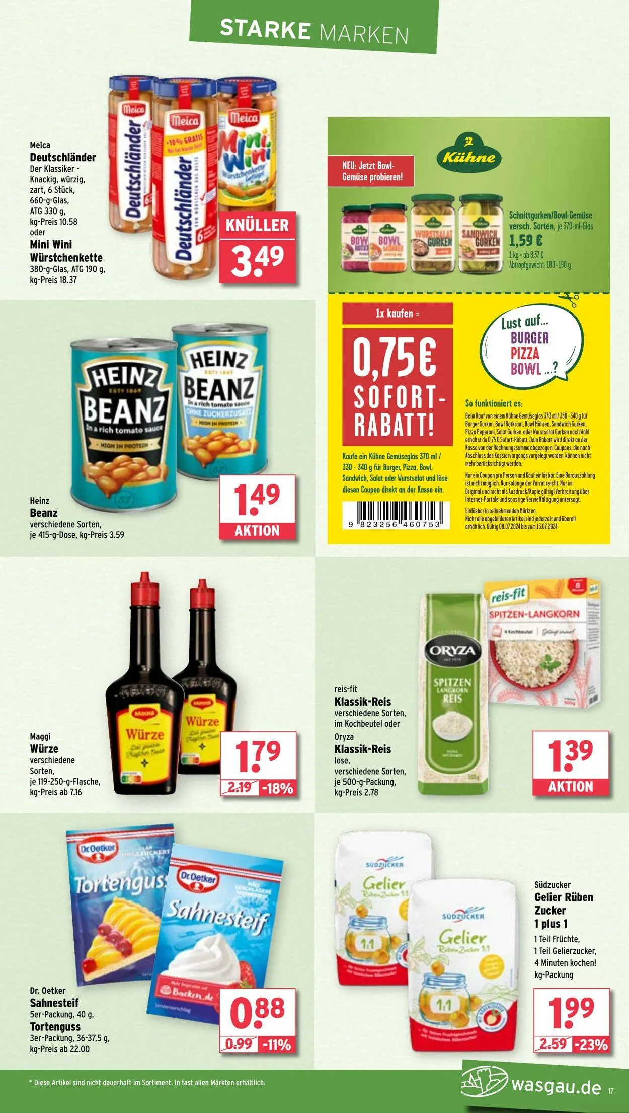 WASGAU Aktueller Prospekt von 27. Juli bis 10. August 2025 - Prospekt seite 17