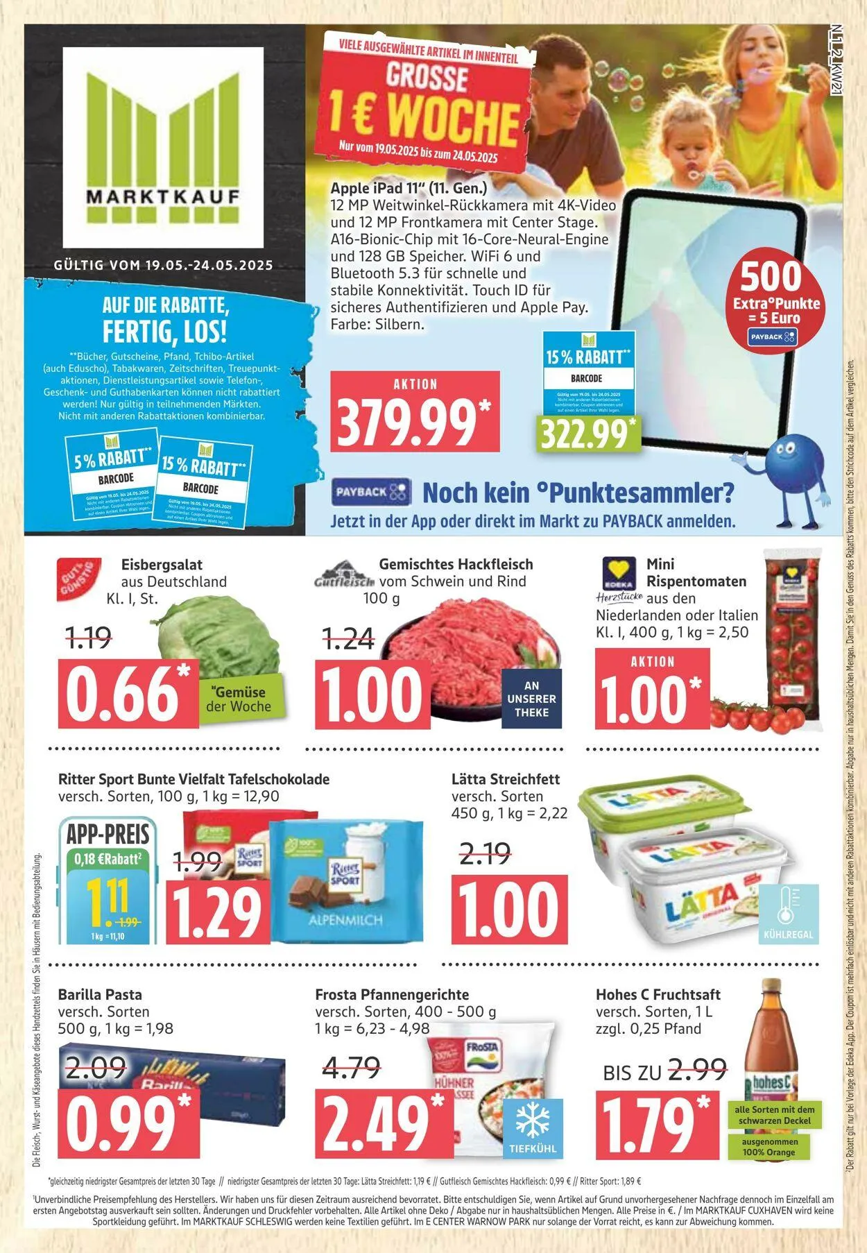Marktkauf Aktueller Prospekt von 19. Mai bis 24. Mai 2025 - Prospekt seite 1
