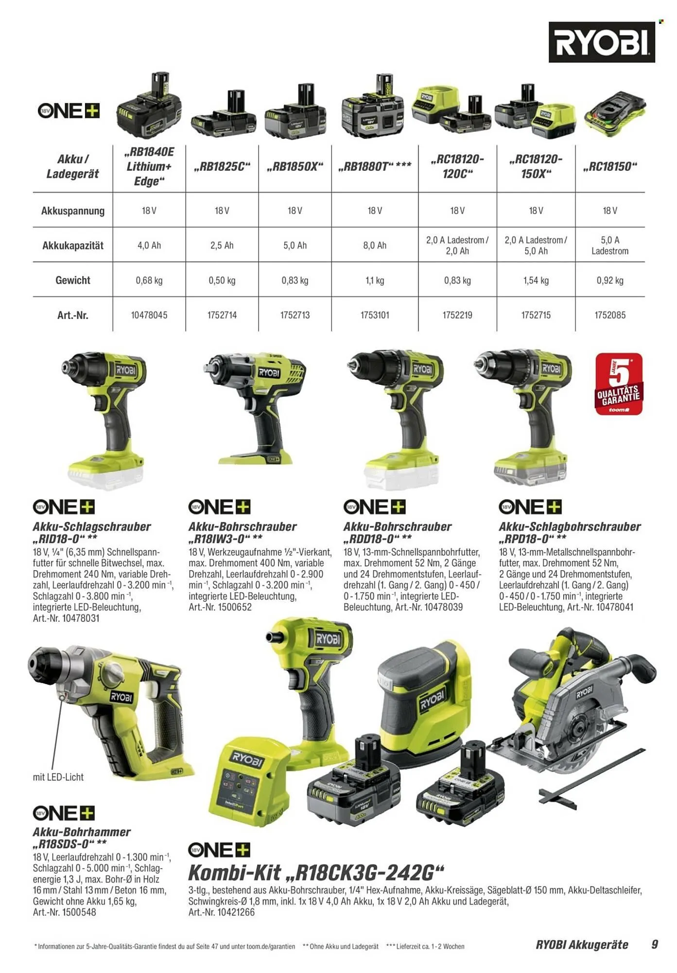 Toom Baumarkt Prospekt von 28. März bis 30. Juni 2026 - Prospekt seite 9