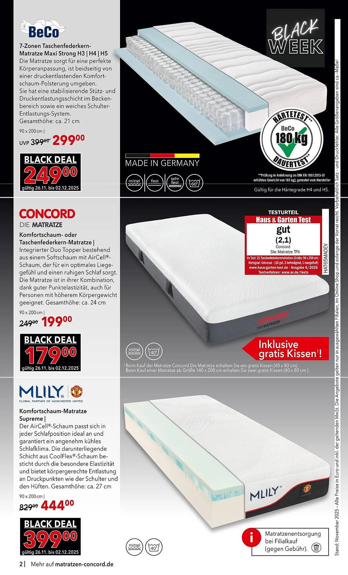 Matratzen Concord Prospekt von 26. November bis 26. Dezember 2025 - Prospekt seite 2