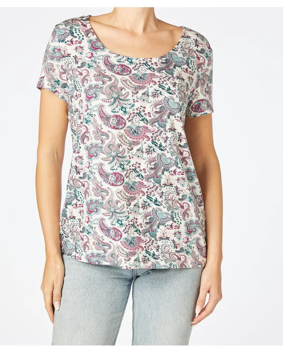 T-Shirt Paisley Janina, Rundhalsausschnitt