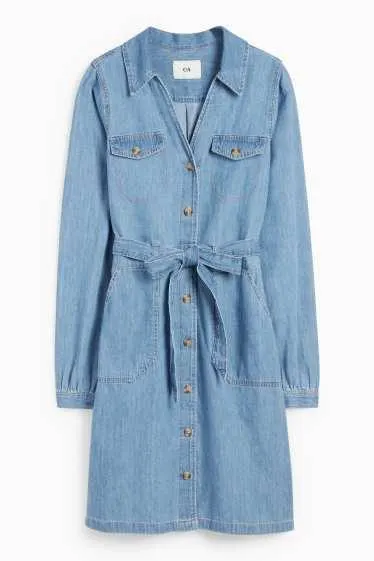 Denim shirt dress
