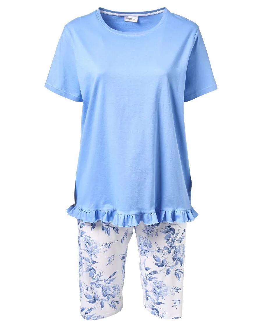 Pyjama Blumen Janina curved, 2-tlg. Set