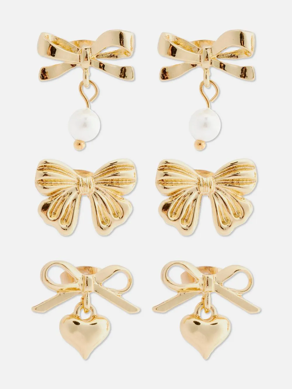 Ohrstecker in Schleifenform, 3er-Pack