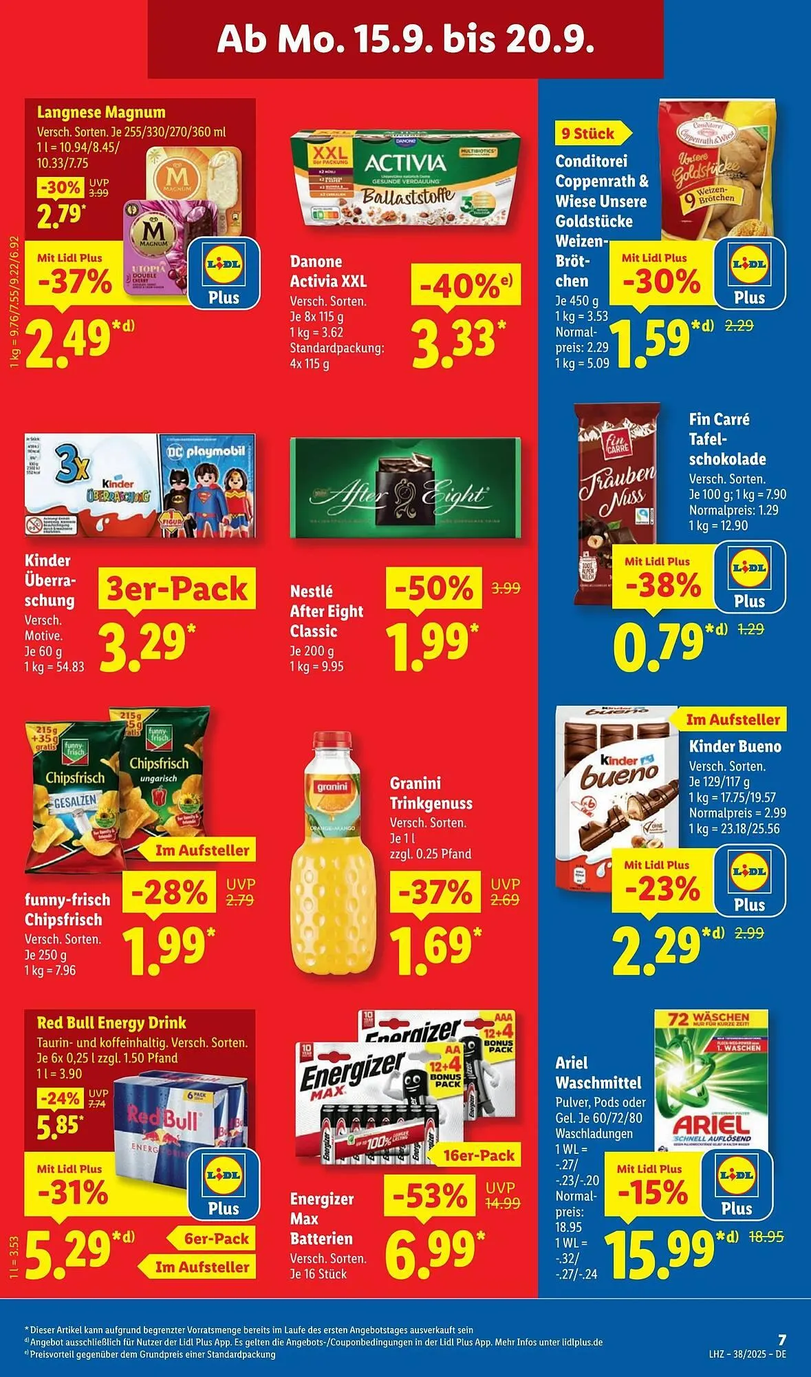 Lidl Prospekt von 15. September bis 21. September 2025 - Prospekt seite 15