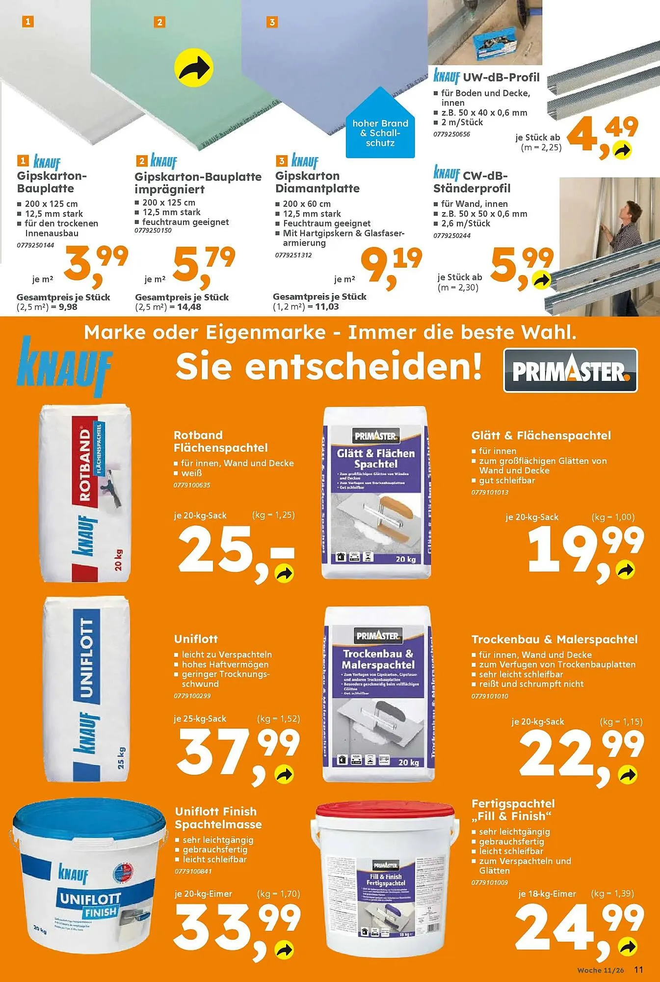 Globus Baumarkt Prospekt von 8. März bis 14. März 2026 - Prospekt seite 11