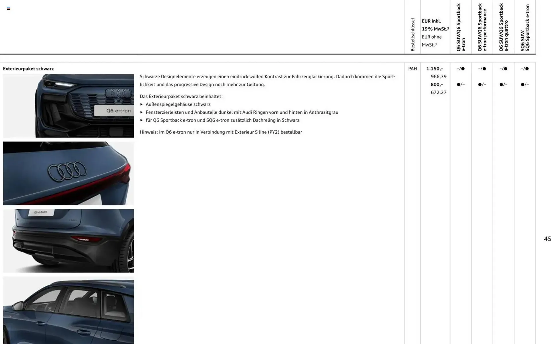 Audi Prospekt von 28. Oktober bis 28. Oktober 2026 - Prospekt seite 45