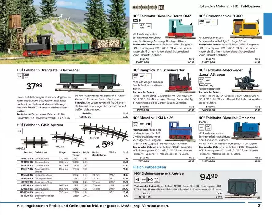 Modellbahn Katalog von 29. Oktober bis 31. Dezember 2025 - Prospekt seite 53