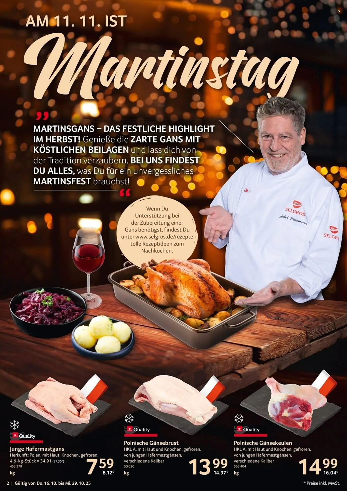 Selgros Prospekt von 16. Oktober bis 29. Oktober 2025 - Prospekt seite 2
