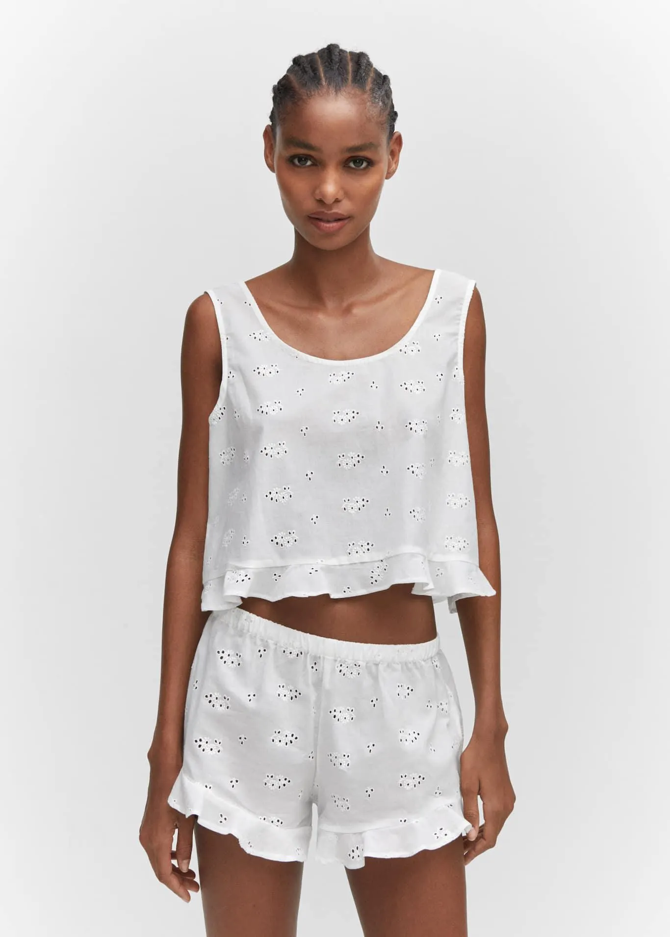 Top pigiama dettagli traforati