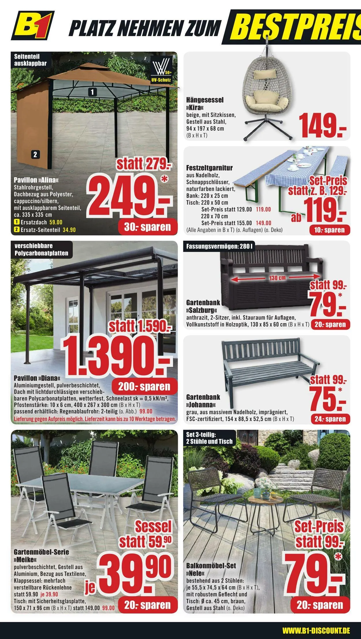 B1 Discount Baumarkt von 9. April bis 11. April 2025 - Prospekt seite 2