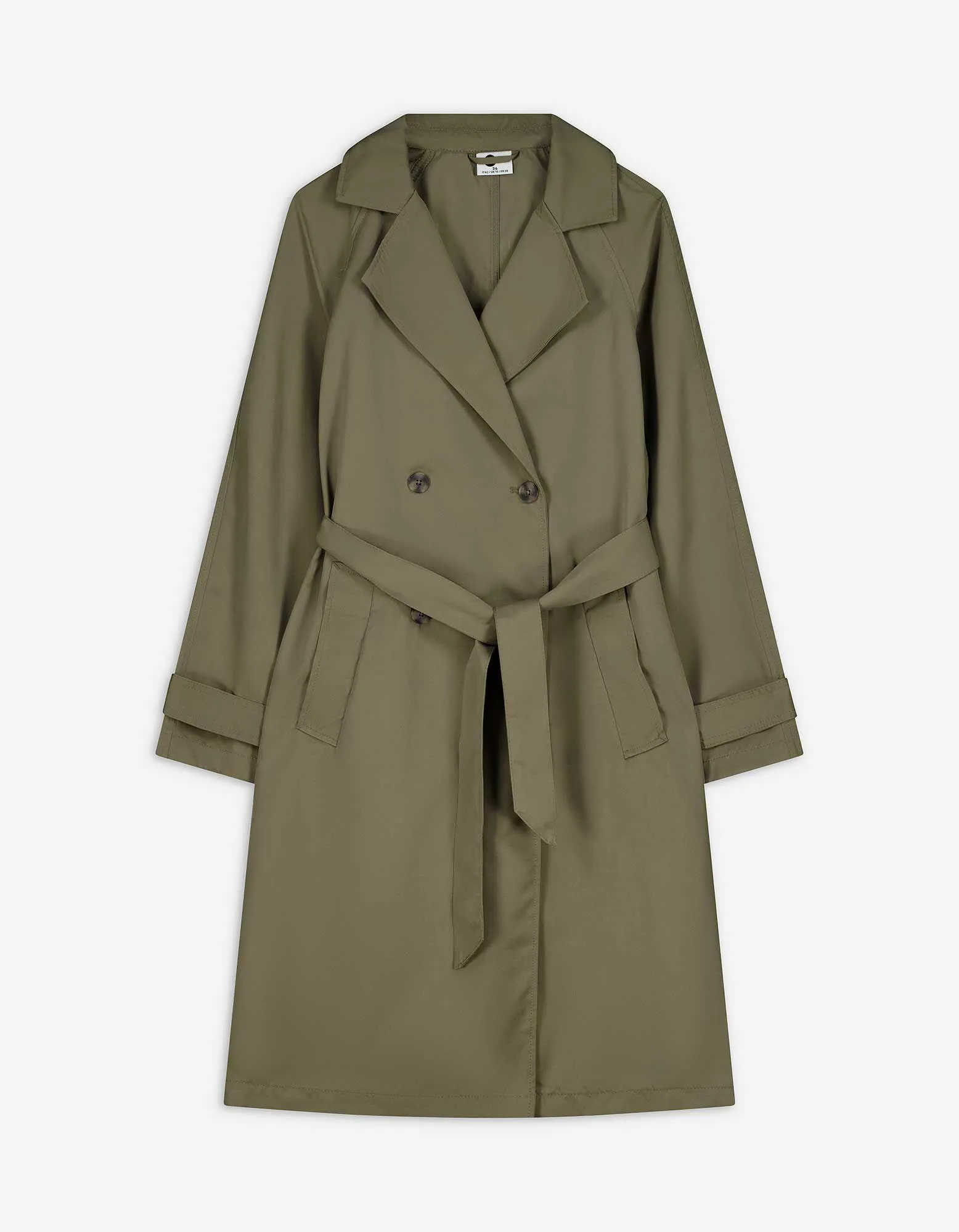 Trench - Materiale morbido - verde scuro