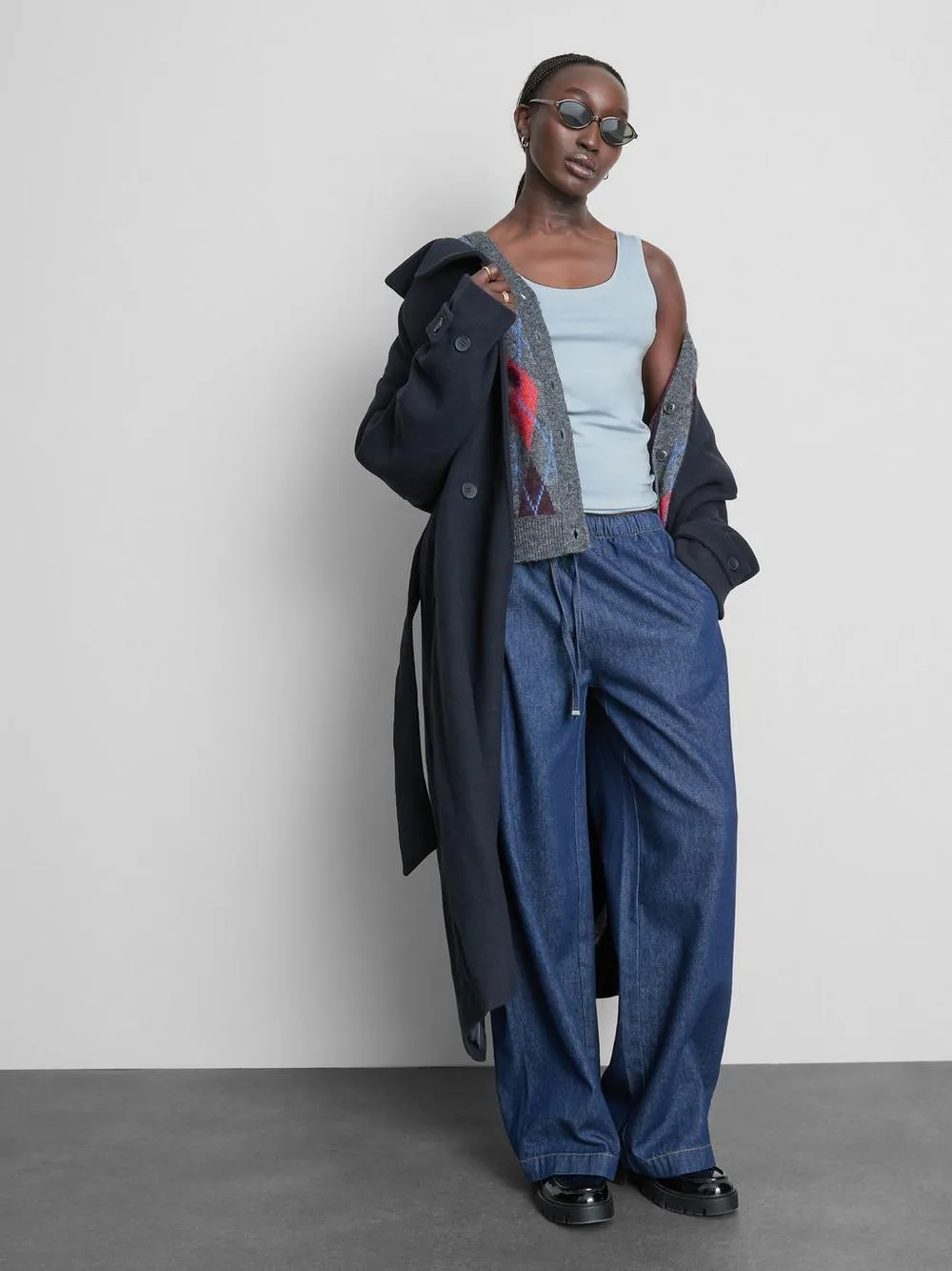 Ärmelloses Stretch-Top mit U-Ausschnitt