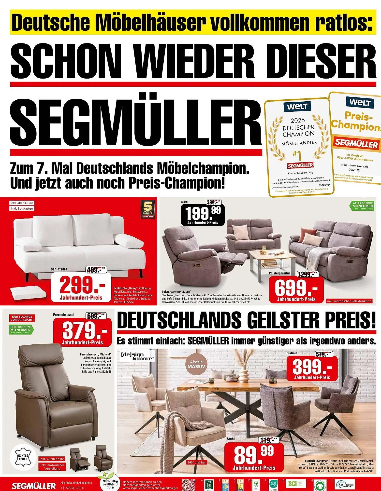 Segmüller Prospekt von 30. August bis 14. September 2025 - Prospekt seite 2