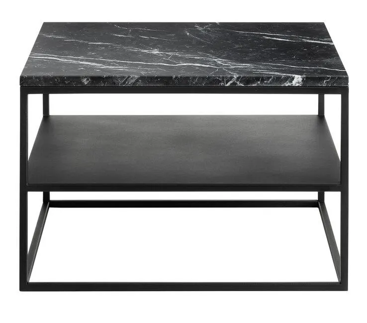 HAUKE HENDRIKS Couchtisch MARCO III 65 x 65 cm Marmor schwarz