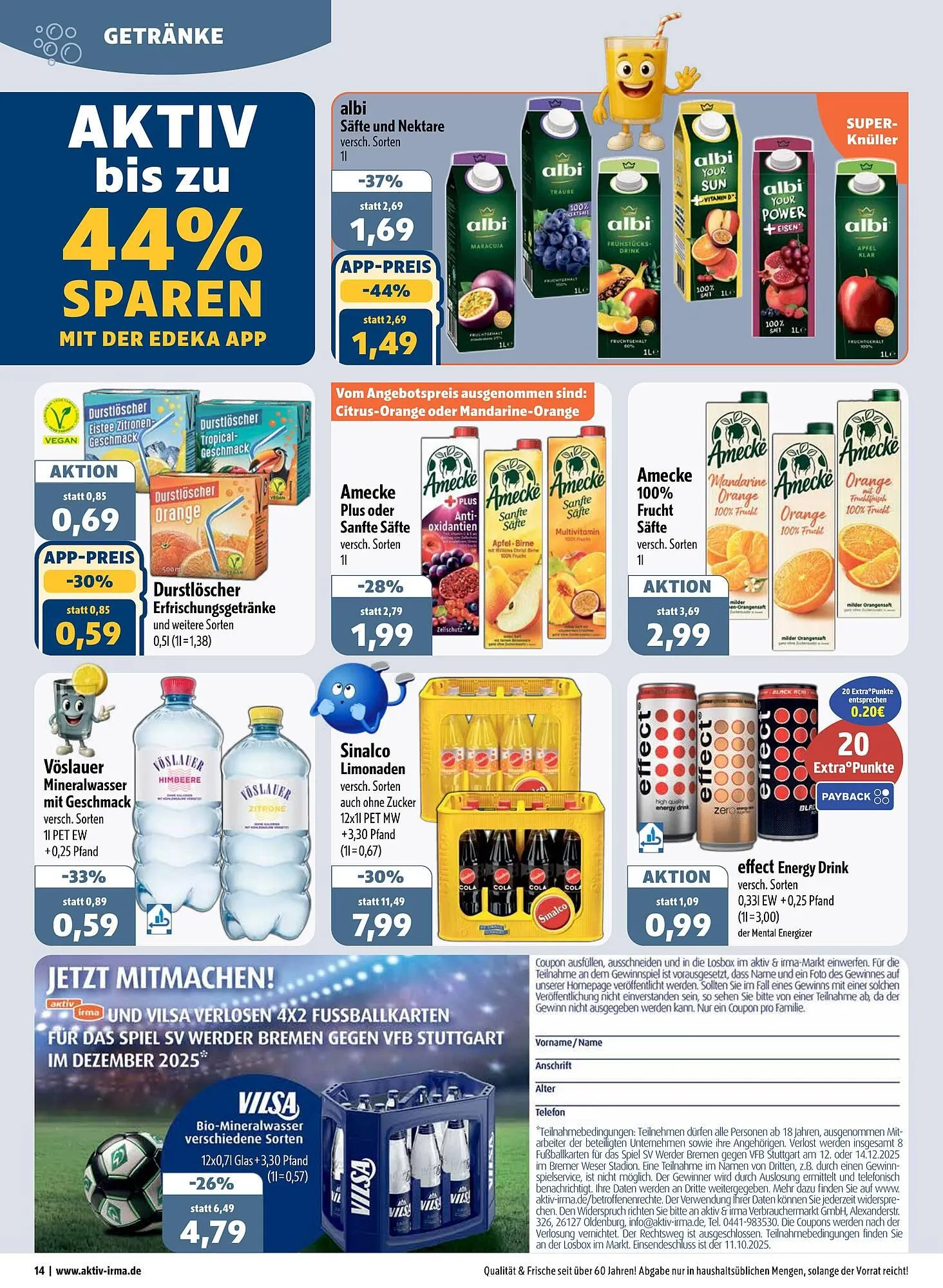 Aktiv Irma Prospekt von 6. Oktober bis 11. Oktober 2025 - Prospekt seite 14