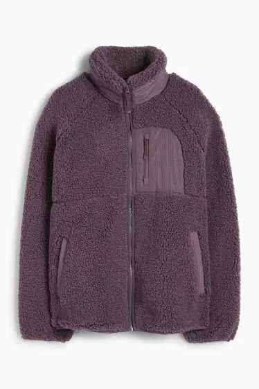 Technical teddy fur jacket - lined