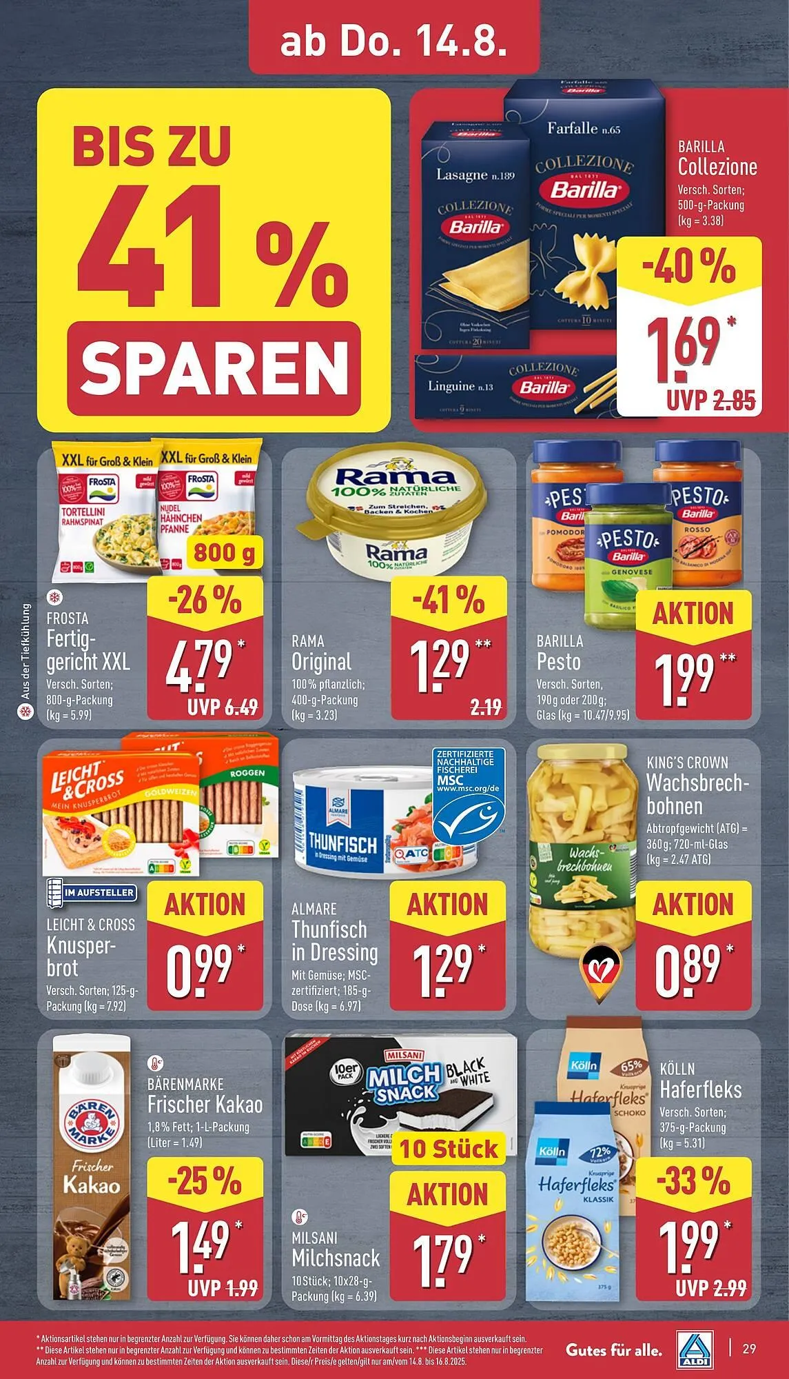 Aldi Nord Prospekt von 11. August bis 16. August 2025 - Prospekt seite 29