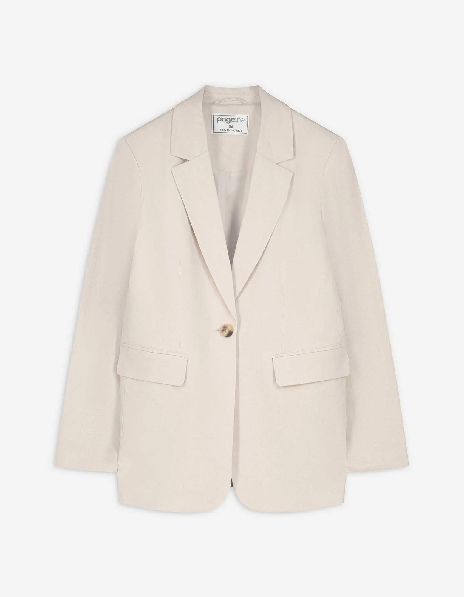 Blazer - einfarbig - beige