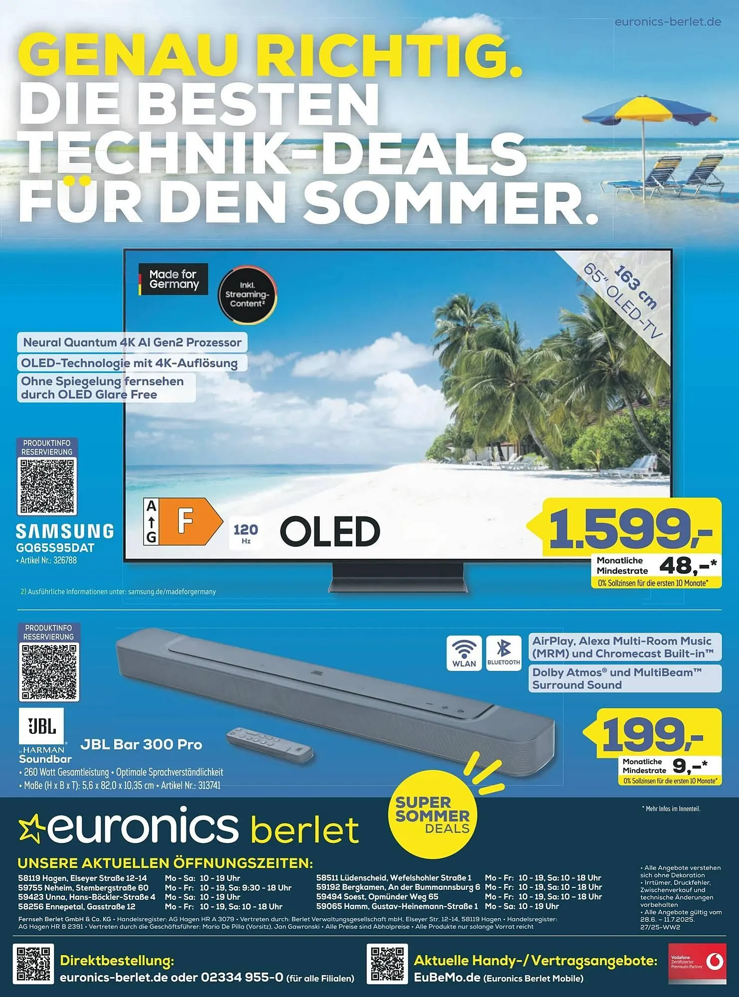 Euronics Berlet Prospekt von 28. Juni bis 12. Juli 2025 - Prospekt seite 20