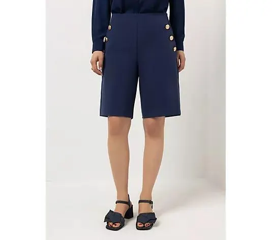 STEFFEN SCHRAUT Bermuda Eingrifftaschen Schmuckknöpfe gerades weites Bein