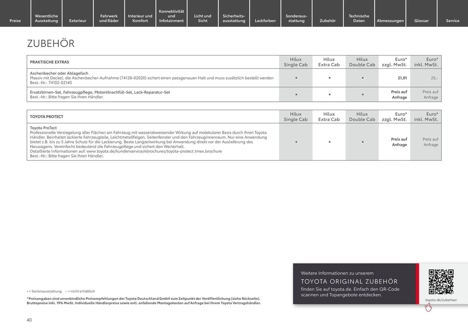 Toyota Prospekt von 6. April bis 6. April 2025 - Prospekt seite 40