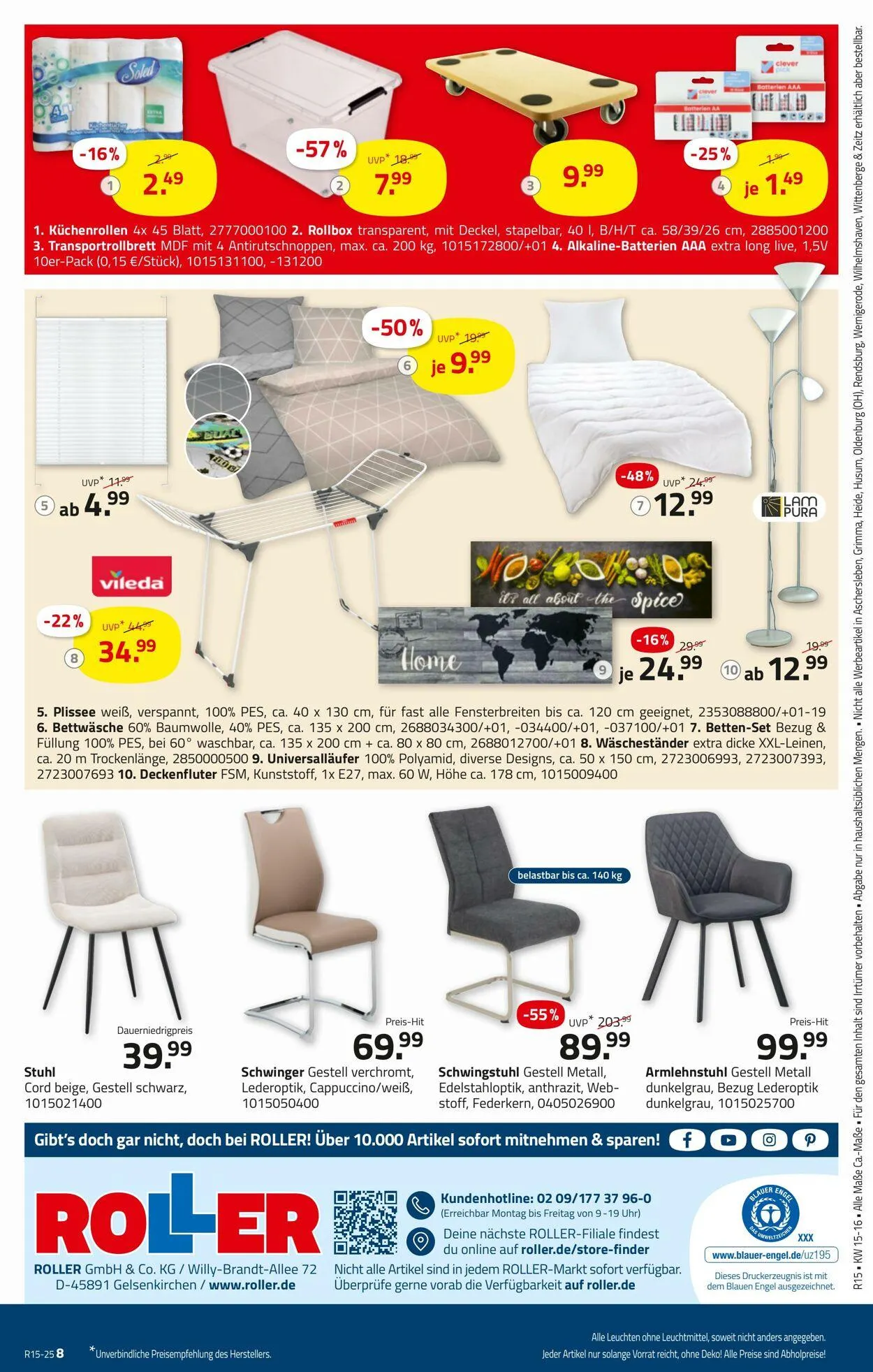 Roller Aktueller Prospekt von 6. April bis 19. April 2025 - Prospekt seite 9