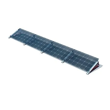 Flachdach-Aufständerung - "Flat-Flex"-Set - für 4 x PV-Module (nebeneinander)