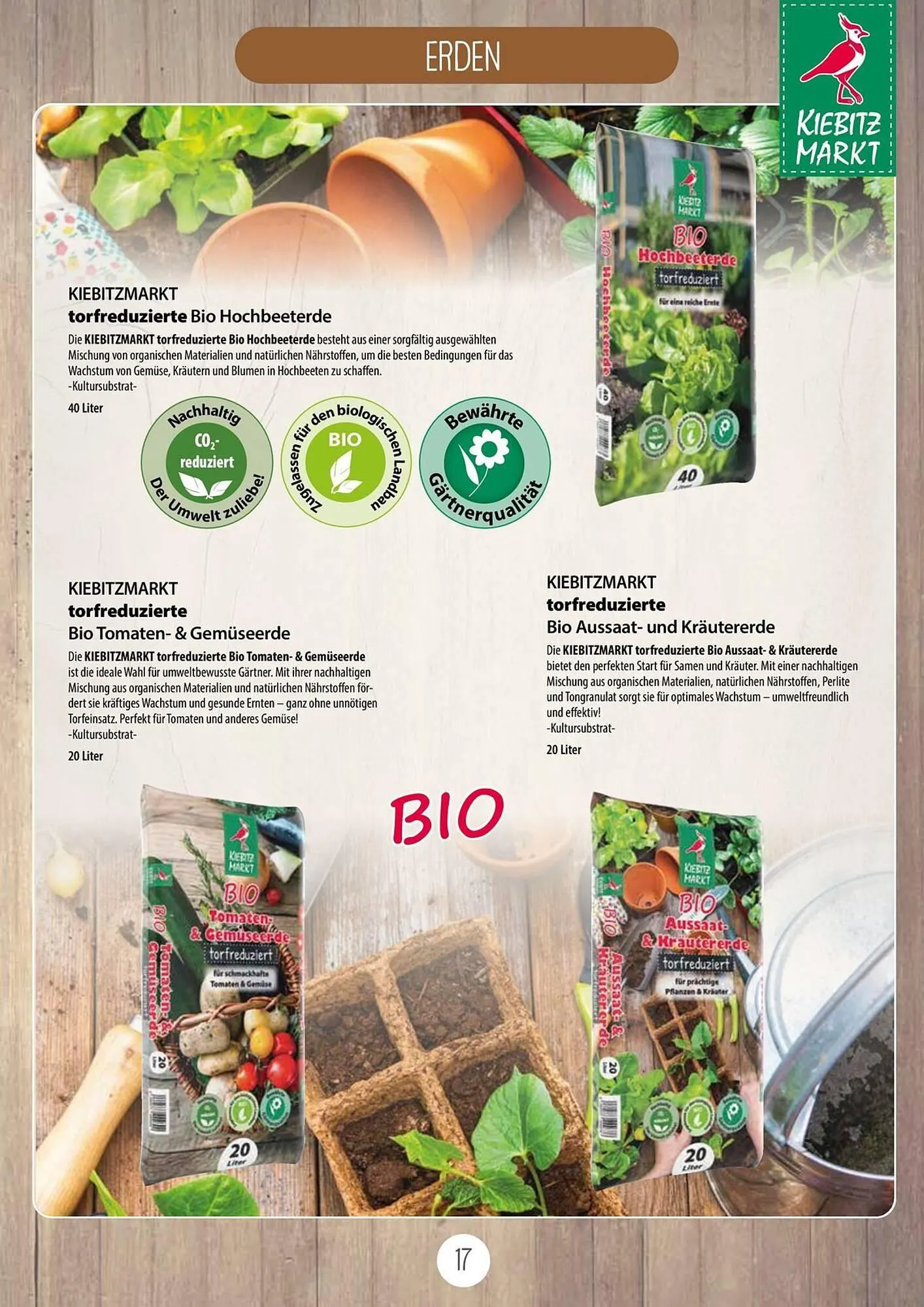 Kiebitzmarkt Prospekt von 16. April bis 31. August 2025 - Prospekt seite 17