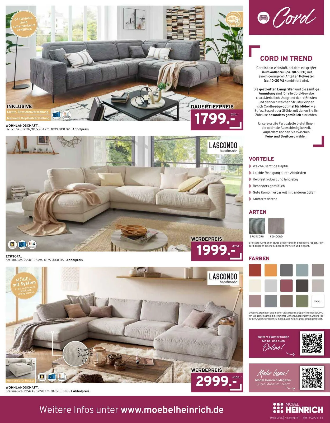 Möbel Heinrich Aktueller Prospekt von 26. Mai bis 1. Juli 2025 - Prospekt seite 3