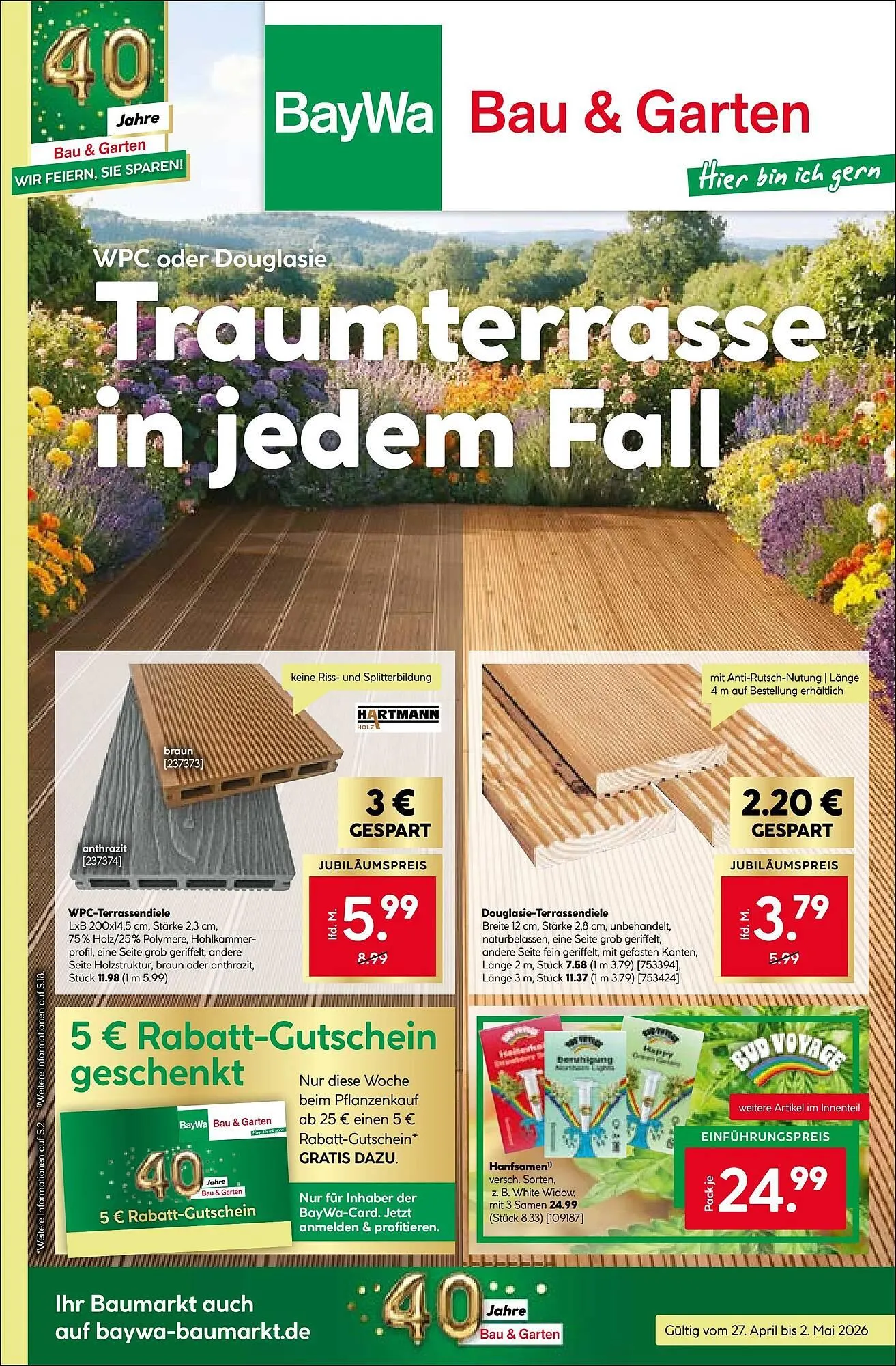 BayWa Bau & Garten Prospekt von 27. April bis 3. Mai 2026 - Prospekt seite 1