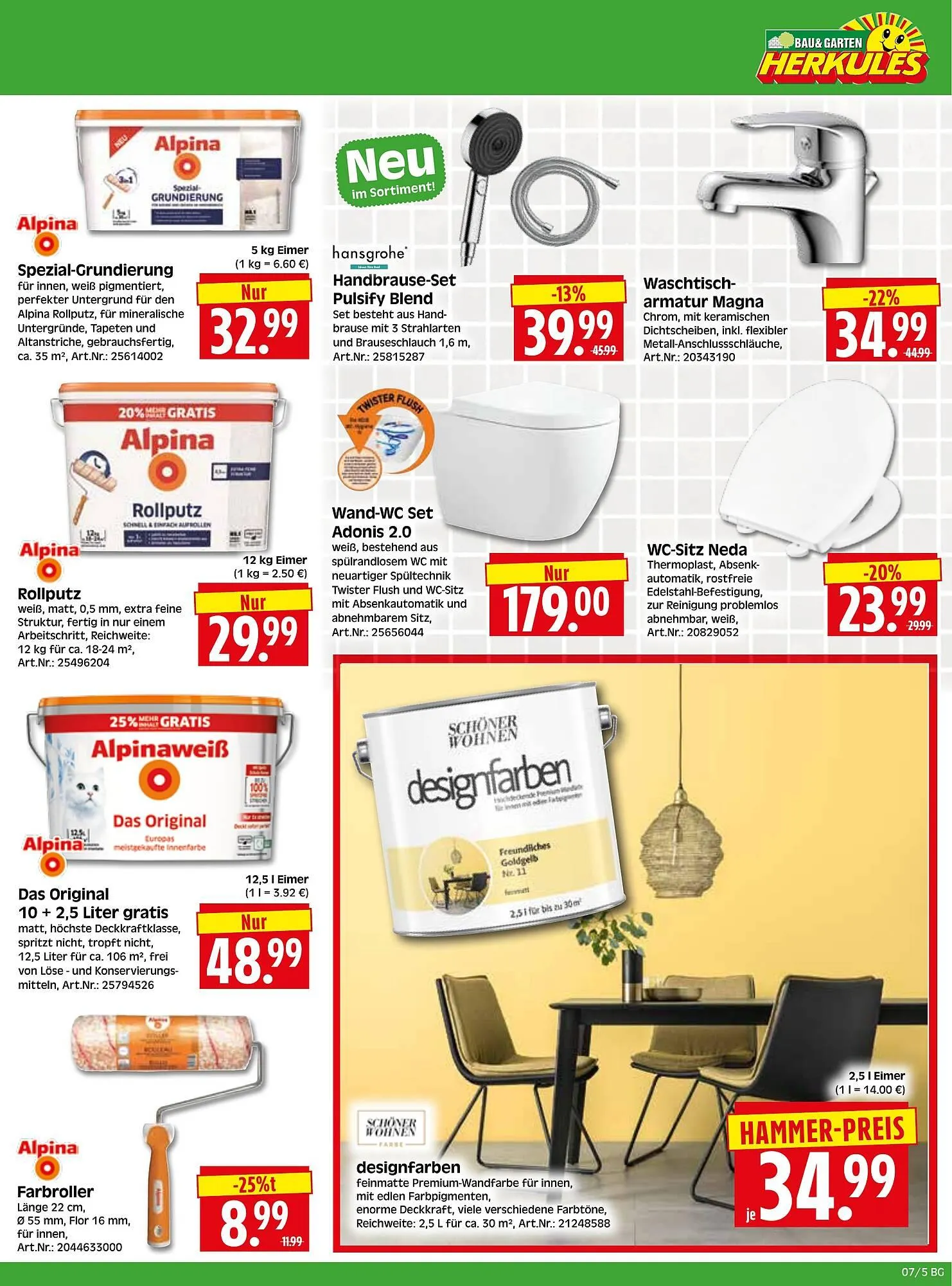 Herkules Baumarkt Prospekt von 9. Februar bis 14. Februar 2026 - Prospekt seite 5