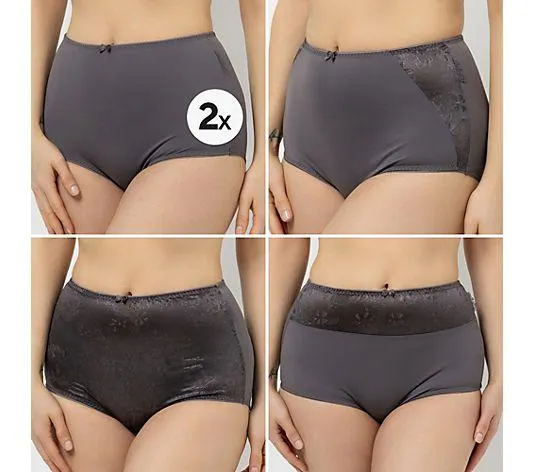 Wählen Sie Ihre Variante: LITTLE ROSE 5 Maxislips Mikrofasermischung 3x Jacquard 2x Basic