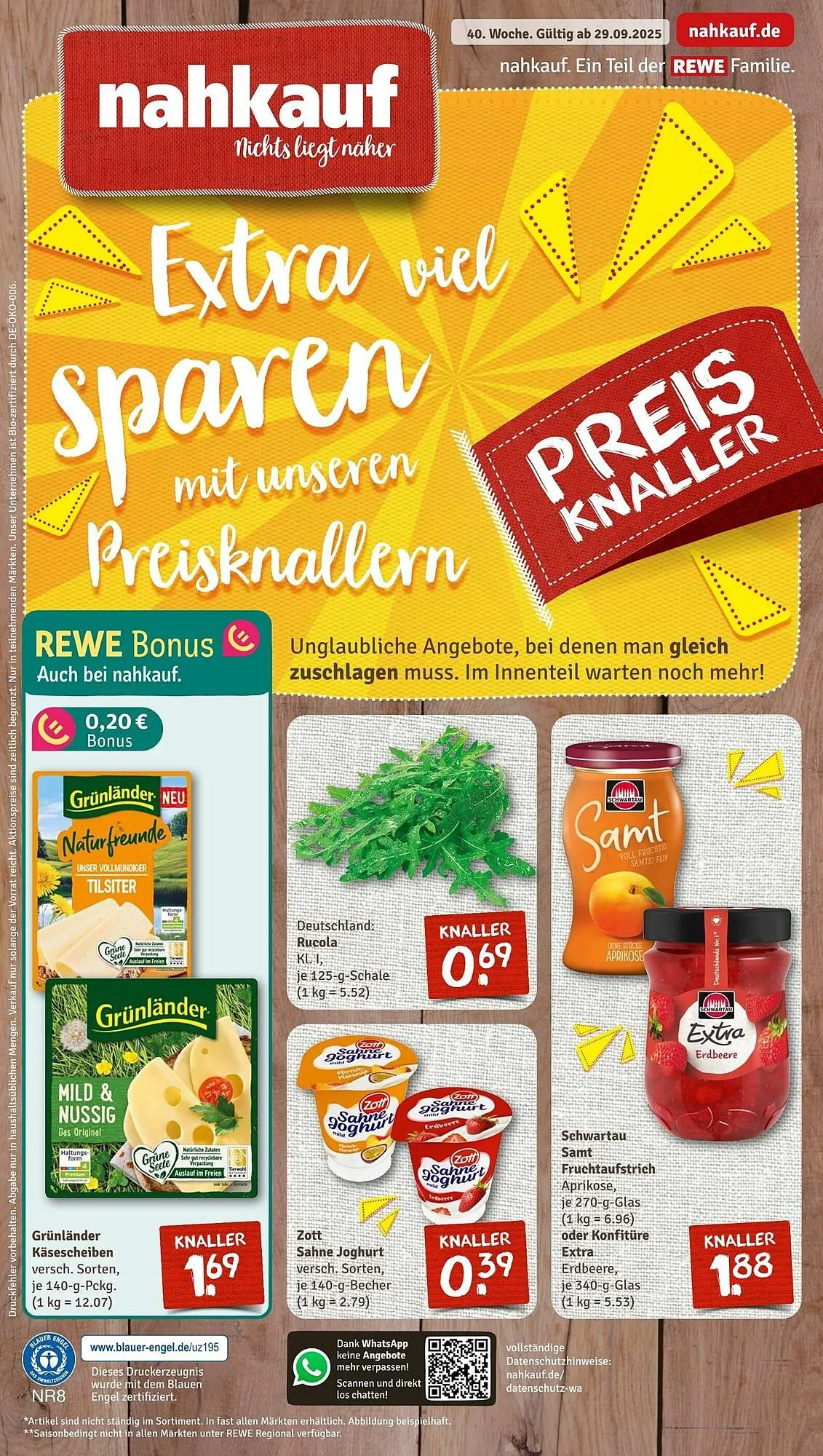 Nahkauf Prospekt von 29. September bis 4. Oktober 2025 - Prospekt seite 1