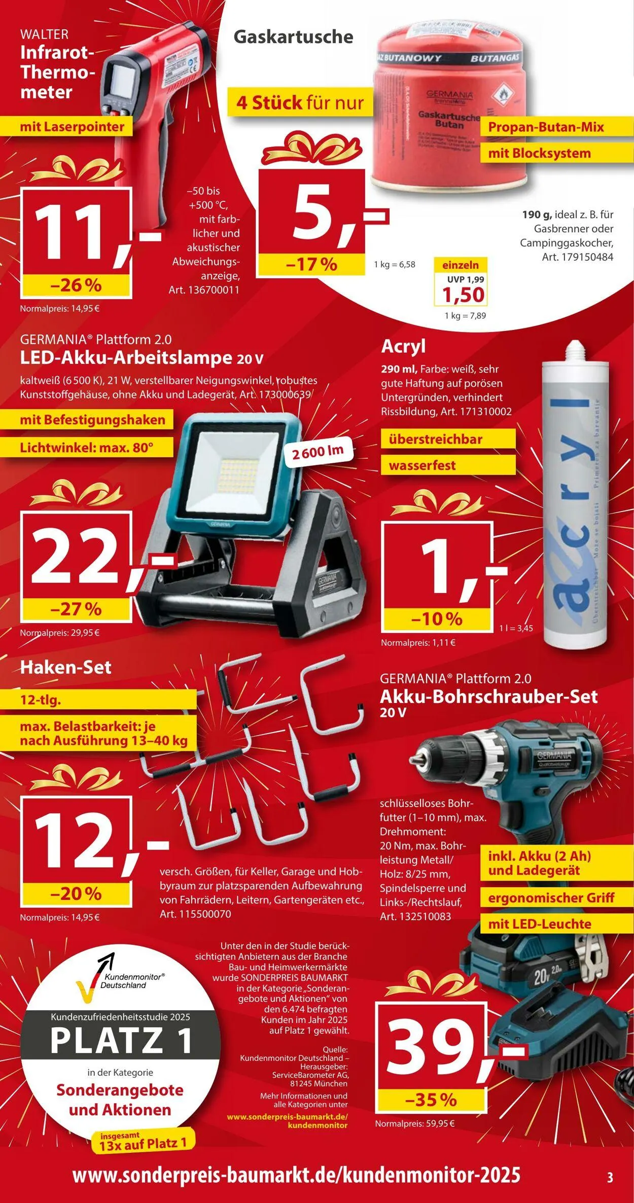 Sonderpreis Baumarkt Aktueller Prospekt von 20. Dezember bis 3. Januar 2026 - Prospekt seite 3