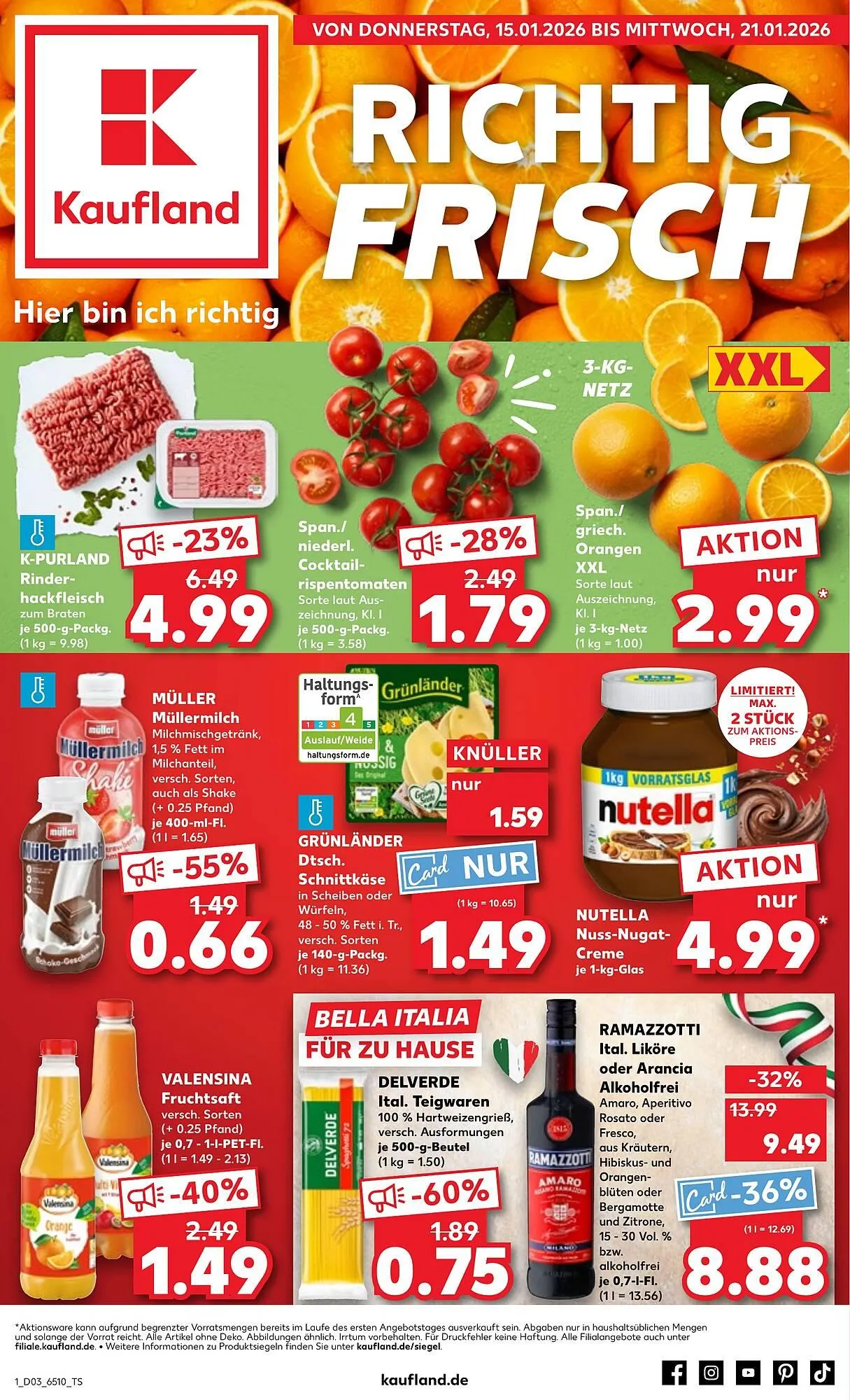 Kaufland Prospekt von 15. Januar bis 21. Januar 2026 - Prospekt seite 1