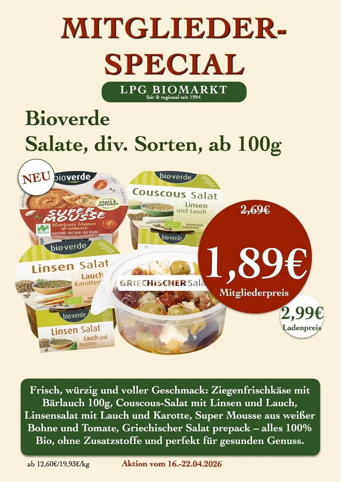 LPG Biomarkt Prospekt von 16. April bis 22. April 2026 - Prospekt seite 17