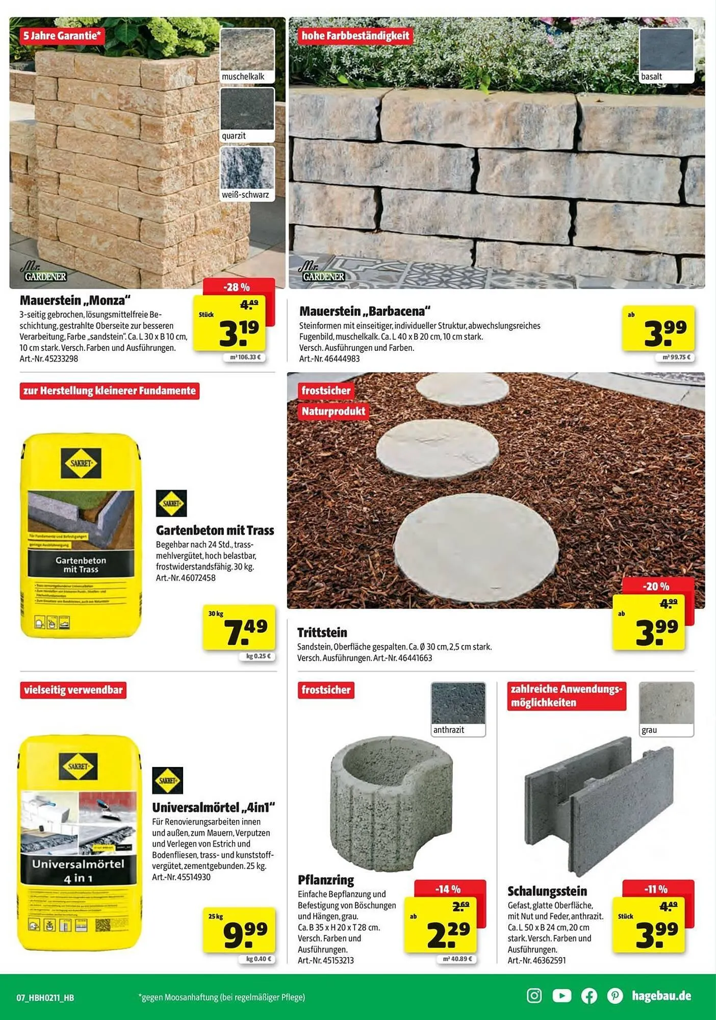 Hagebau Prospekt von 12. März bis 11. April 2026 - Prospekt seite 7