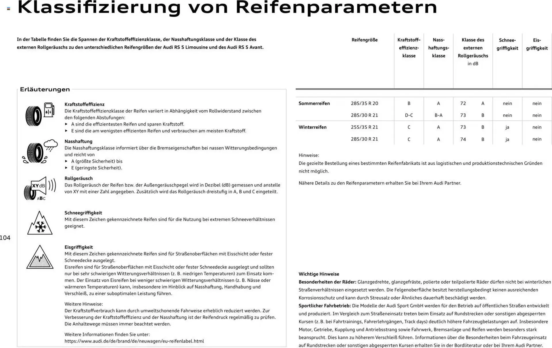 Audi Prospekt von 1. April bis 1. April 2027 - Prospekt seite 104