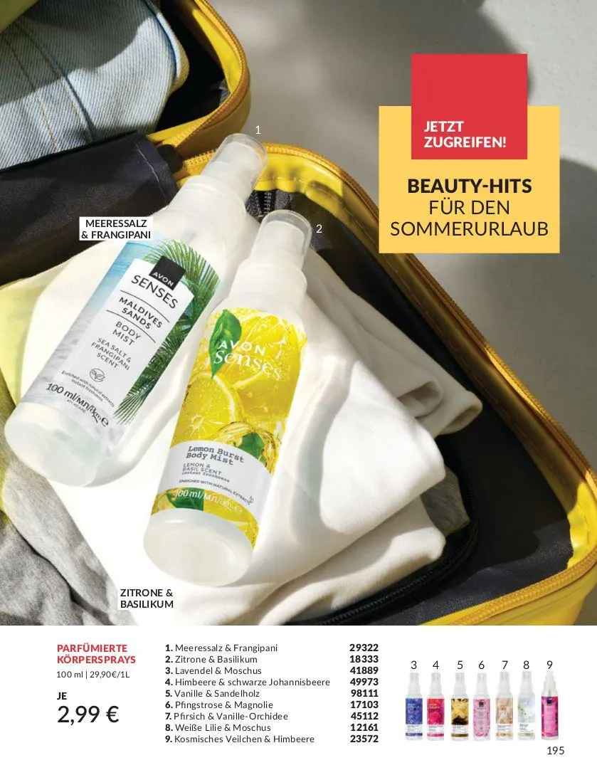 Avon Aktueller Prospekt von 9. Juli bis 23. Juli 2025 - Prospekt seite 195